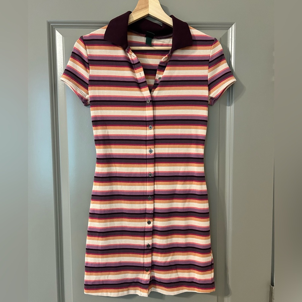 Wild Fable Collared Striped Mini Dress | Size XS